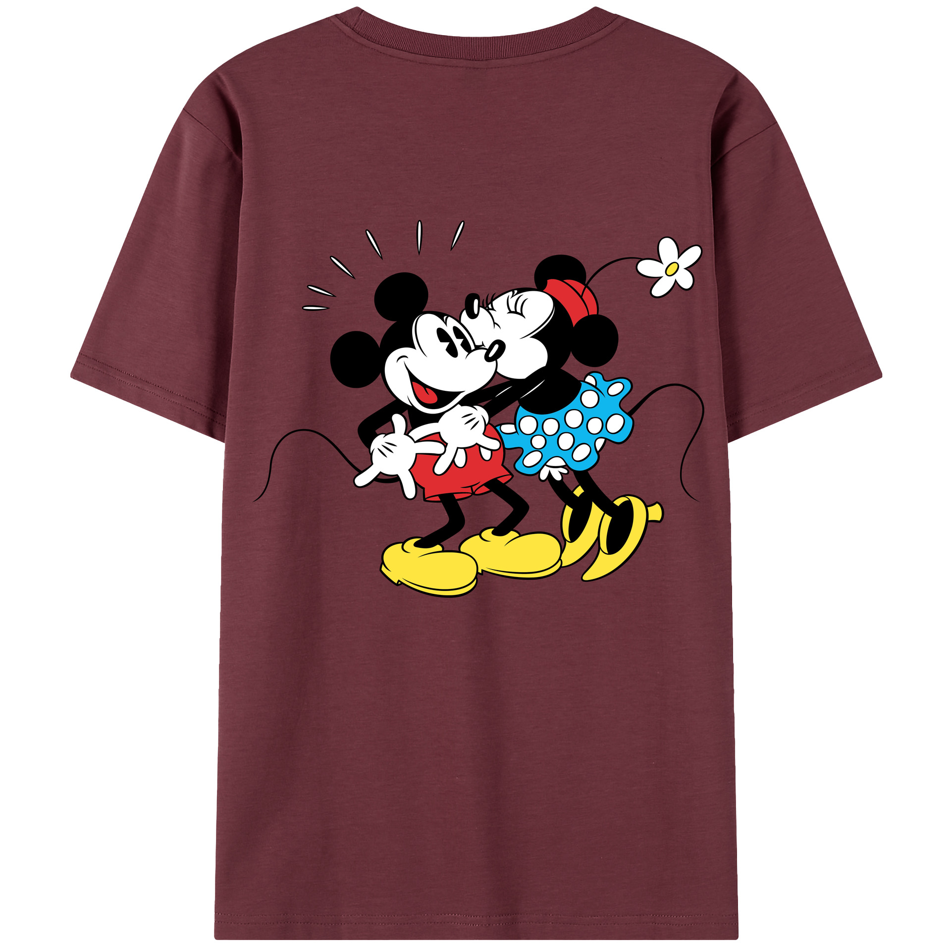 （画像用） ミッキーマウス Mickey Mouse 綿100％半袖Tシャツ（背面プリント）